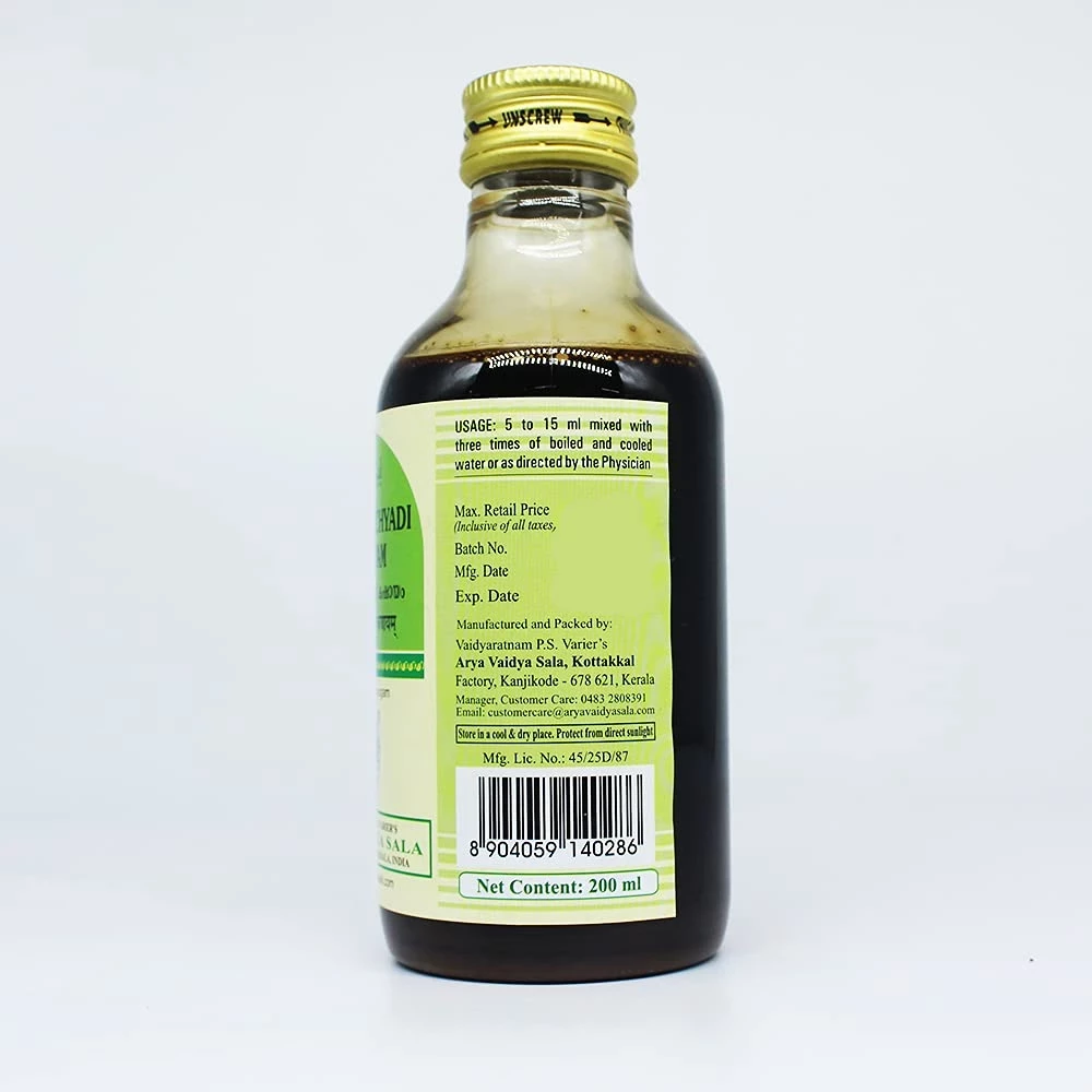 Kottakkal Arya Vaidyasala Vasaguluchyadi Kashayam, 200 ml-3.webp